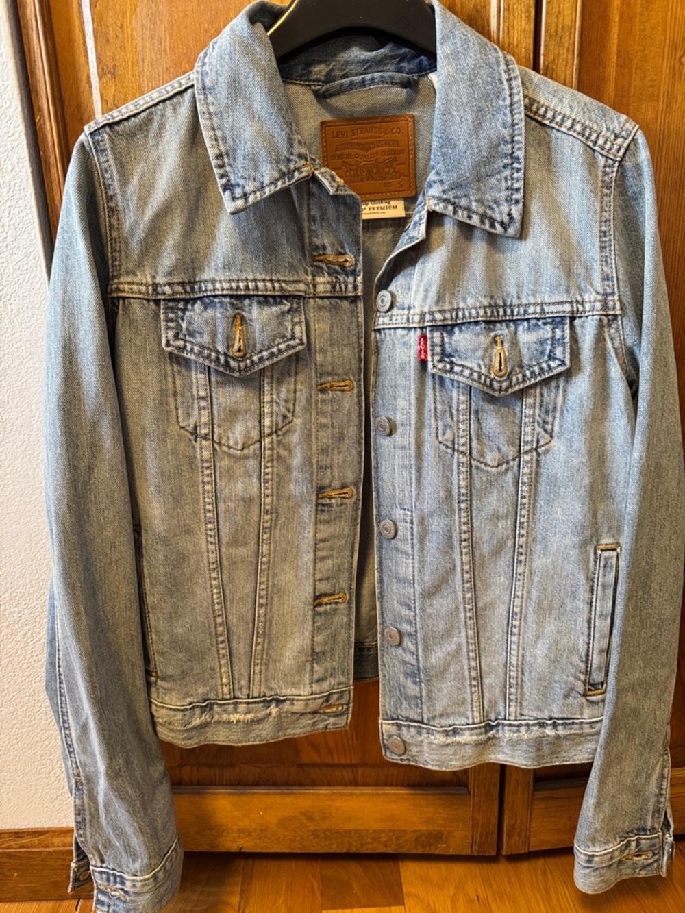 Levi's Light Wash Denim Jacket with Red Tab